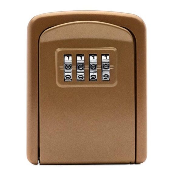 G9 4 cifre password scatola di immagazzinaggio chiave in lega di alluminio (oro)