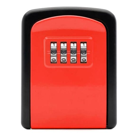 G9 4 cifre password scatola di immagazzinaggio chiave in lega di alluminio (rosso)