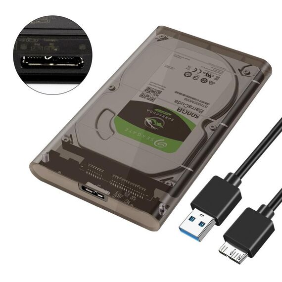 SATA3 a USB Mobile Hard Disk Box Custodia per disco rigido (marrone scuro)