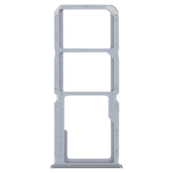 Per OPPO A95 4G/Reno6 Lite Vassoio per schede SIM + Vassoio per schede SIM + Vassoio per schede Micro SD (Argento)