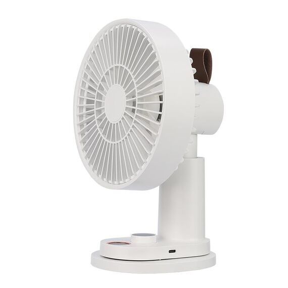 Telecomando intelligente Ricarica USB Scuotendo la testa Ventilatore da tavolo Ventilatore per passeggino (bianco)