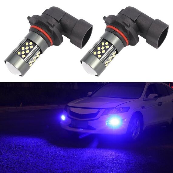 1 paio 9006 12V 7W fendinebbia a LED per auto continua (luce blu)