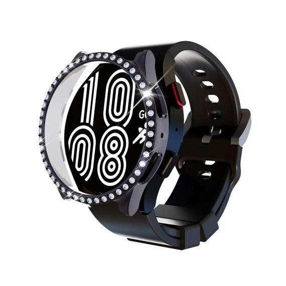 Per Samsung Galaxy Watch5 40mm / 44mm Cassa dell'orologio per PC cava diamantata (grigio metallo)