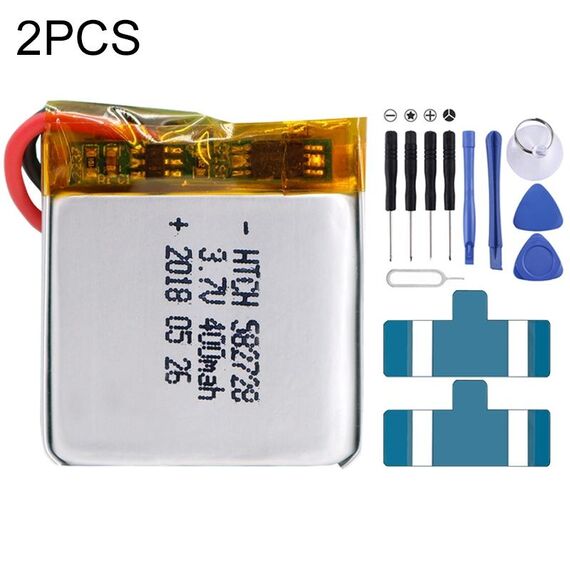 2 pezzi 582728 Sostituzione della batteria ai polimeri di litio da 400 mAh