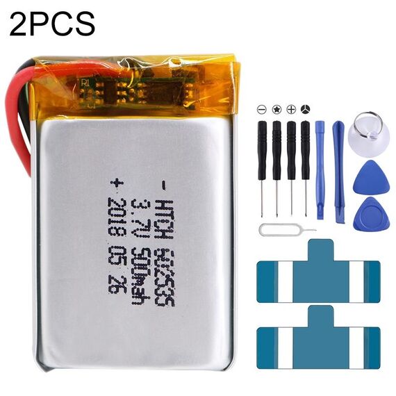 2 pezzi 602535 Sostituzione della batteria ai polimeri di litio