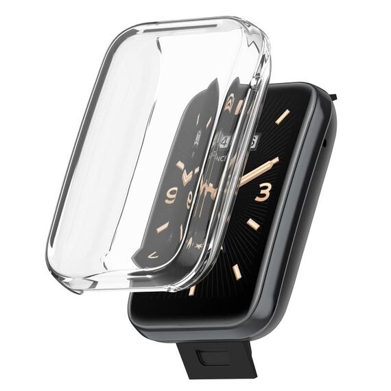 Per Xiaomi Mi Band 7 Pro Custodia protettiva galvanica TPU a copertura totale (bianco trasparente)