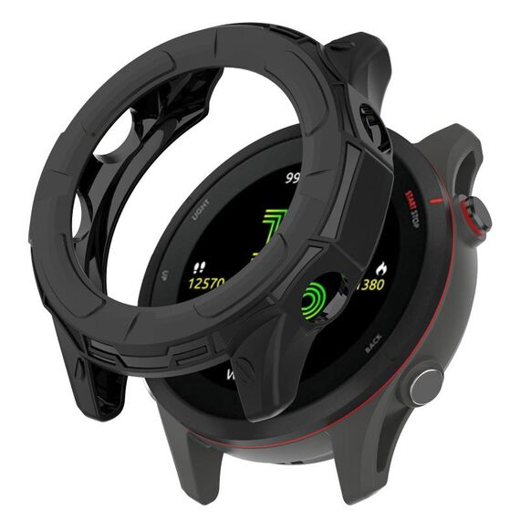 Per custodia per orologio Garmin Forerunner 255 Armor Hollow TPU (nero)