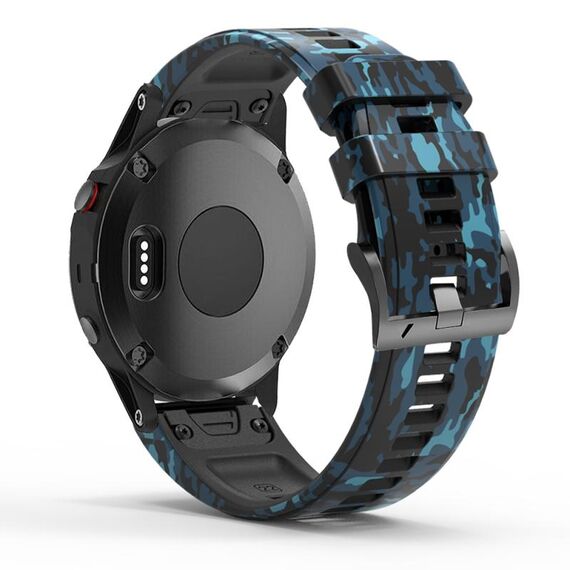 Per cinturino in silicone mimetico Garmin Fenix 7 (blu)