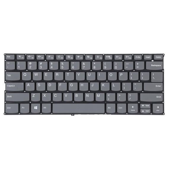 Non Pulsante di accensione Versione USA Tastiera per Lenovo IdeaPad 320s-13 320s-13ikb (Grigio)