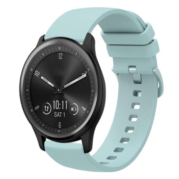 Per Garmin Vivomove Sport 20mm Cinturino in silicone morbido a tinta unita (verde zaffiro)