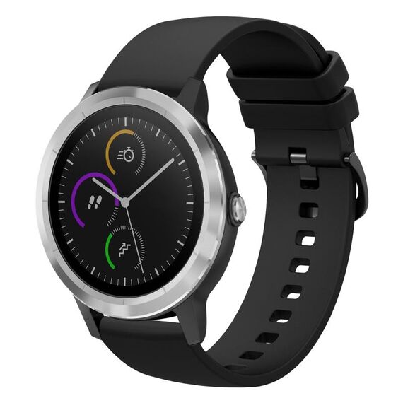 Per Garmin Vivoactive 3 cinturino in silicone morbido da 20 mm (nero)