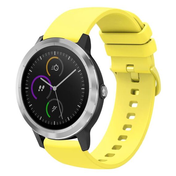 Per Garmin Vivoactive 3 cinturino in silicone morbido da 20 mm (giallo)