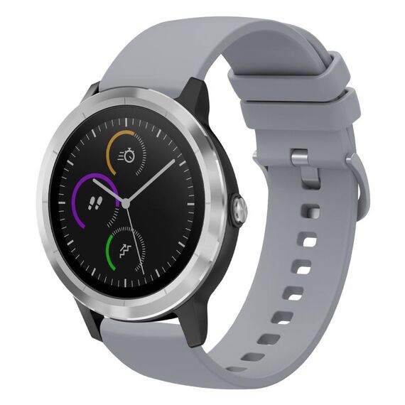 Per Garmin Vivoactive 3 cinturino in silicone morbido da 20 mm (grigio)