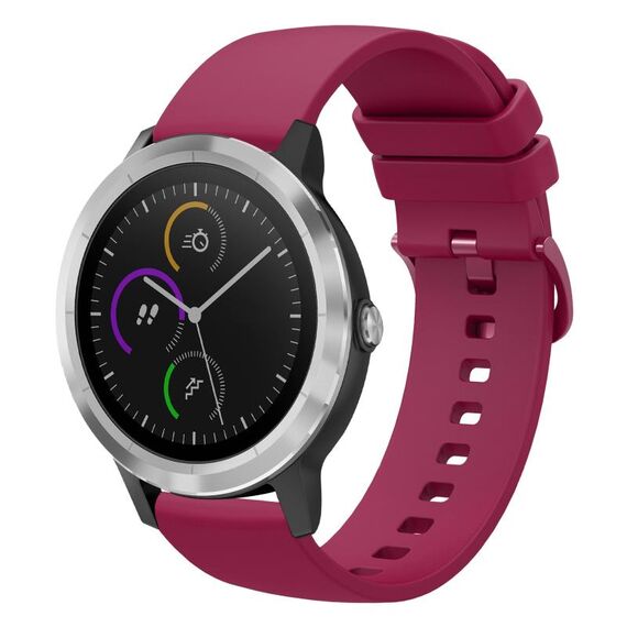 Per Garmin Vivoactive 3 Cinturino in silicone morbido da 20 mm (bordeaux)