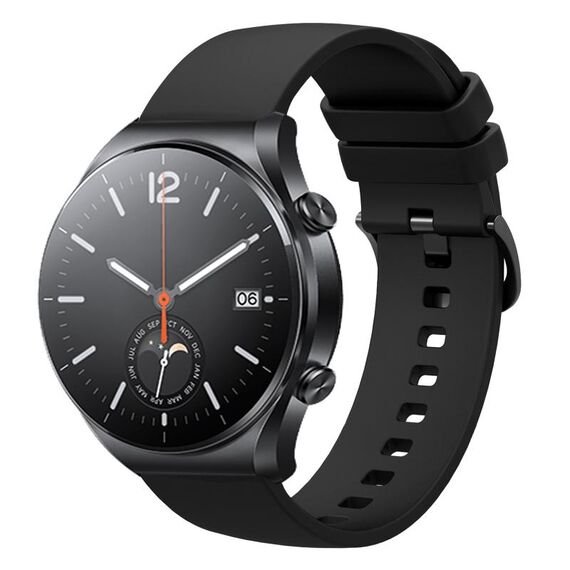 Per Xiaomi Watch S1 Cinturino per orologio in silicone morbido a tinta unita da 22 mm (nero)