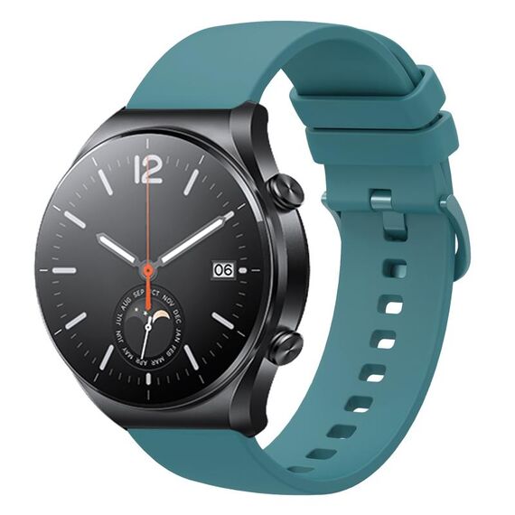 Per Xiaomi Watch S1 Cinturino per orologio in silicone morbido a tinta unita da 22 mm (verde pino)