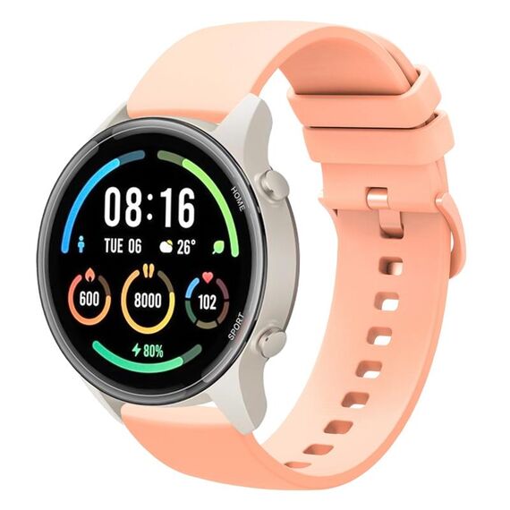 Per Xiaomi Watch Sport 22mm Cinturino in silicone morbido a tinta unita (rosa)
