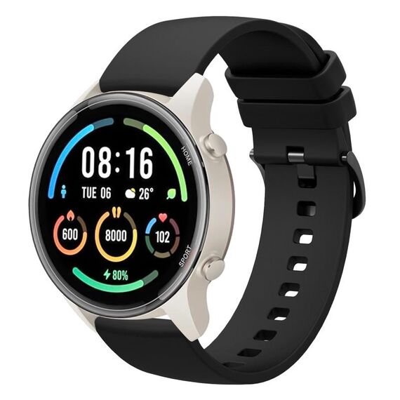 Per Xiaomi Watch Sport 22mm Cinturino in silicone morbido a tinta unita (nero)