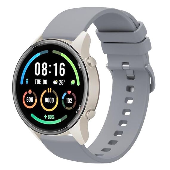 Per Xiaomi Watch Sport 22mm Cinturino in silicone morbido a tinta unita (grigio)