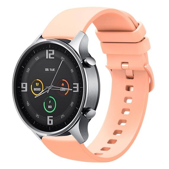 Per Xiaomi Watch Color 22mm Cinturino in silicone morbido a tinta unita (rosa)