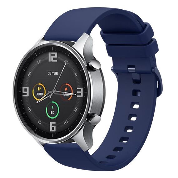 Per Xiaomi Watch Color 22mm Cinturino in silicone morbido a tinta unita (blu navy)