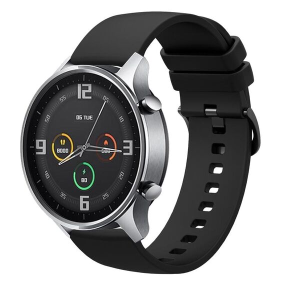 Per Xiaomi Watch Color 22mm Cinturino in silicone morbido a tinta unita (nero)