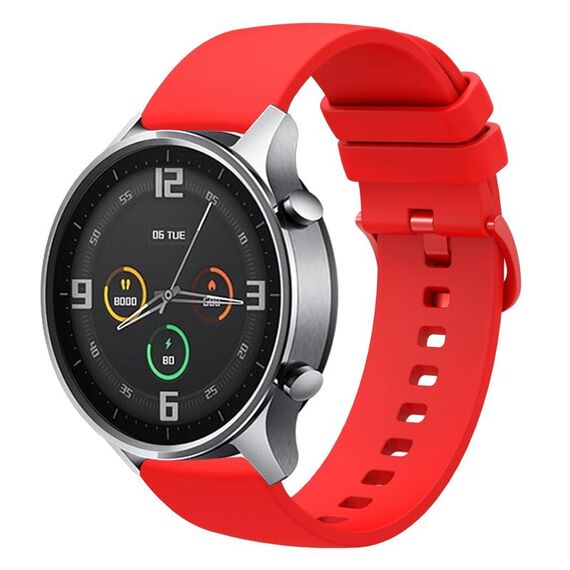 Per Xiaomi Watch Color 22mm Cinturino in silicone morbido a tinta unita (rosso)