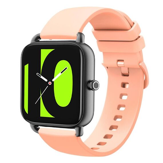 Per Xiaomi Haylou RS4 LS12 Cinturino per orologio in silicone morbido a tinta unita da 22 mm (rosa)