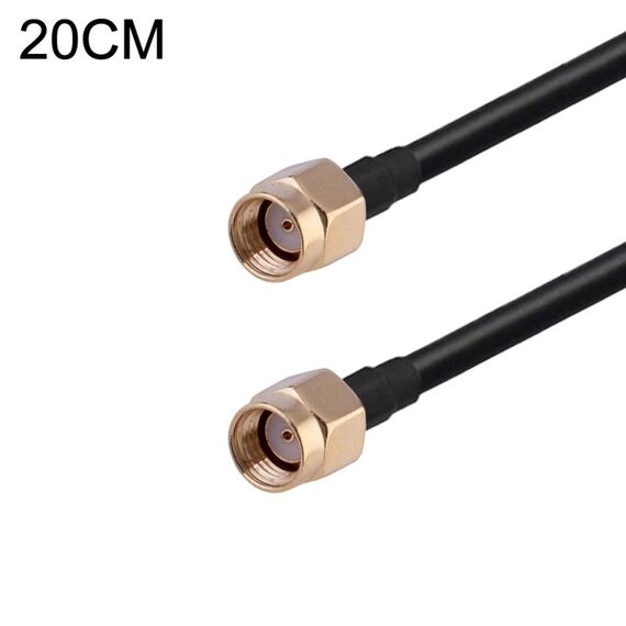 Cavo adattatore coassiale RF RP-SMA maschio a RP-SMA maschio RG174, lunghezza: 20 cm