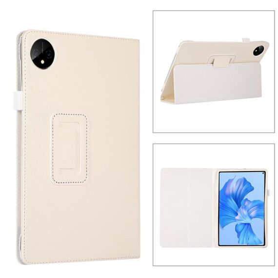 Per Huawei MatePad Pro 11 pollici 2022 Custodia per tablet in pelle con texture litchi con supporto (bianco)