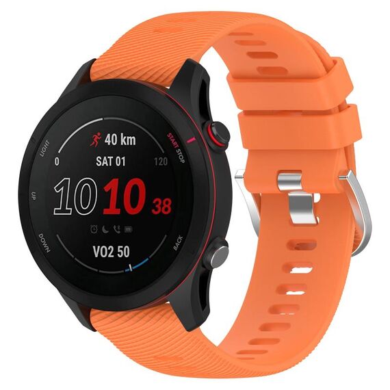 Per Huawei Watch GT2 42mm 20mm Cinturino in silicone morbido a tinta unita (arancione)