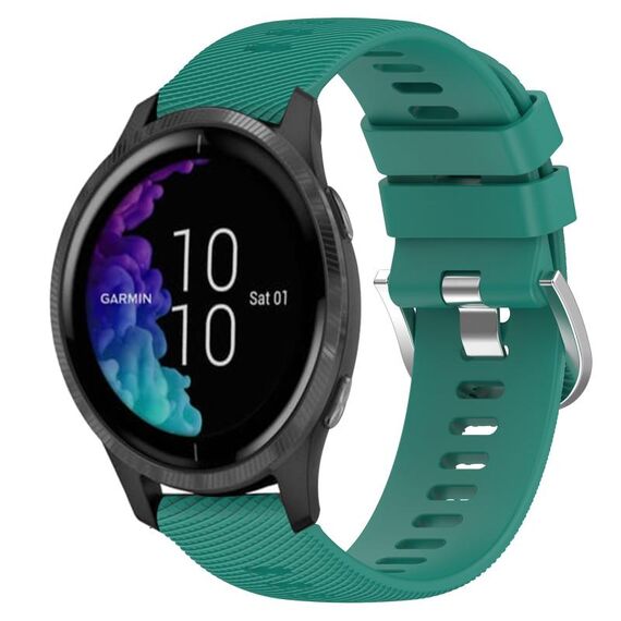 Per Garmin Venu 20mm Cinturino in silicone morbido a tinta unita (verde)