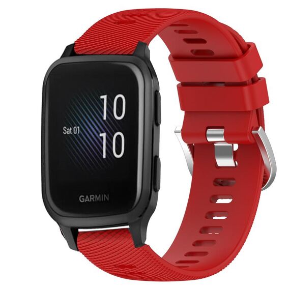 Per Garmin Venu SQ 20mm Cinturino in silicone morbido a tinta unita (rosso)