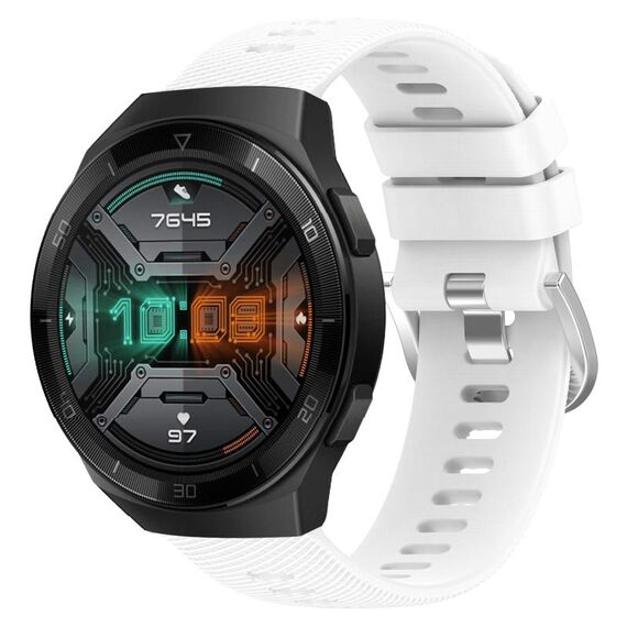 Per Huawei Watch GT 2E 22mm Cinturino in silicone morbido a tinta unita (bianco)