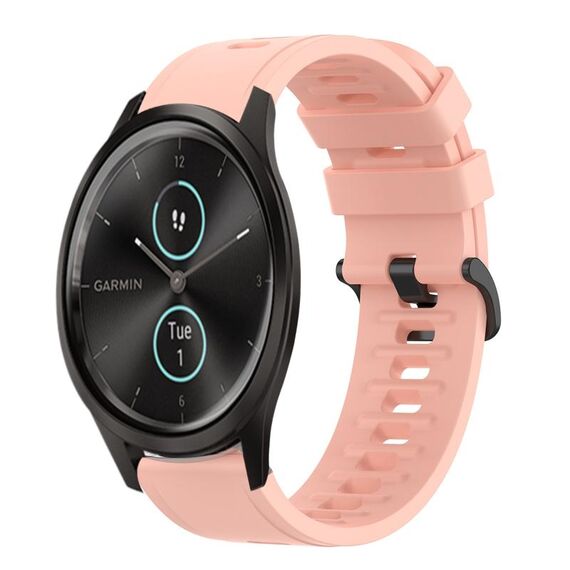 Per Garmin Garminmove Style 20mm Cinturino in silicone morbido a tinta unita (rosa)
