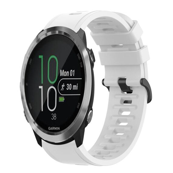 Per Garmin Forerunner 645 Music 20mm Cinturino in silicone morbido a tinta unita (bianco)