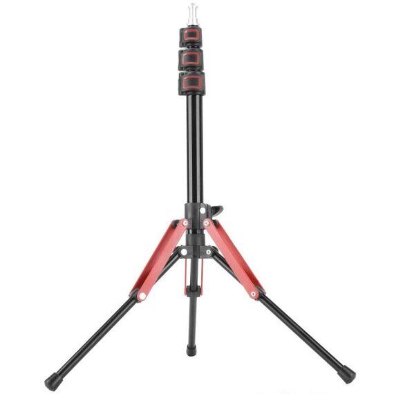 Supporto per telefono cellulare pieghevole in lega di alluminio Supporto da pavimento per selfie dal vivo (rosso)