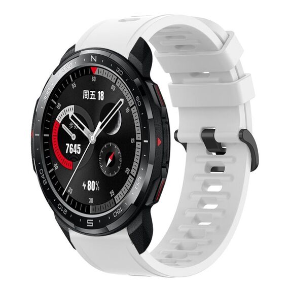 Cinturino per orologio in silicone morbido a tinta unita For Honor Watch GS Pro 22MM (bianco)
