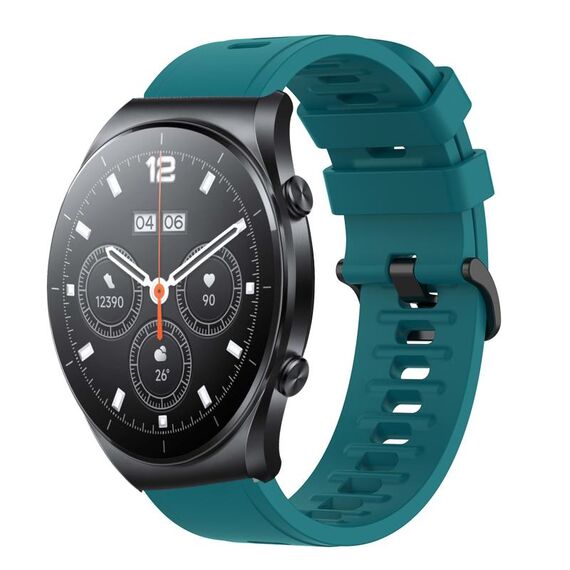 Per Xiaomi MI Watch S1 Cinturino per orologio in silicone morbido a tinta unita da 22 mm (verde)