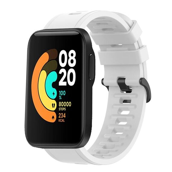 Per Xiaomi MI Watch Sport 22mm Cinturino in silicone morbido a tinta unita (bianco)
