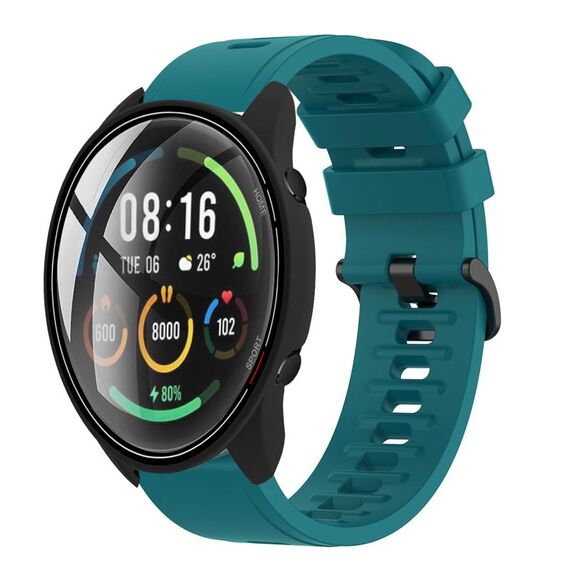 Per Xiaomi MI Watch Color 22mm Cinturino in silicone morbido a tinta unita (verde)