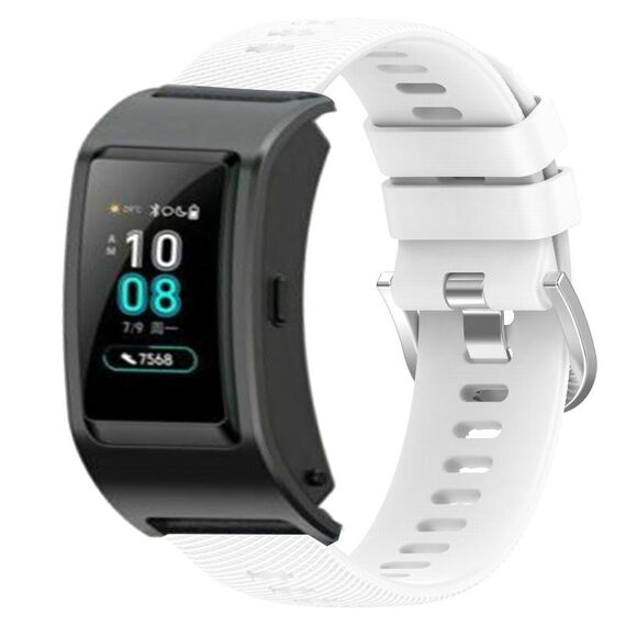 Per Huawei Band B5 18mm cinturino in silicone a tinta unita (bianco)