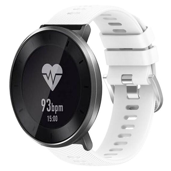 Cinturino per orologio in silicone a tinta unita For Honor S1 da 18 mm (bianco)