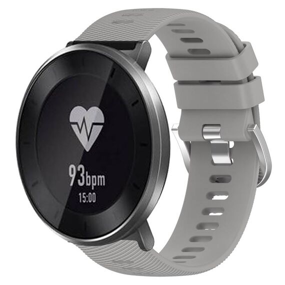 Cinturino per orologio in silicone a tinta unita For Honor S1 da 18 mm (grigio)