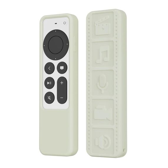 Telecomando in silicone Custodia protettiva antiscivolo impermeabile per Apple TV 4K 2021 (colore luminoso)