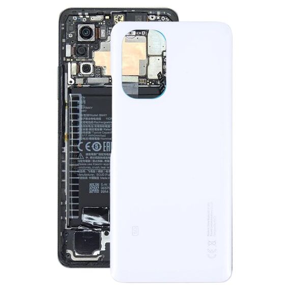 Cover posteriore per batteria in vetro per Xiaomi Poco F3 (bianco)