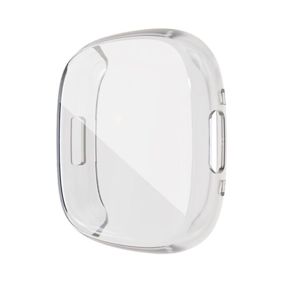 Per Fitbit Versa 4 / Sense 2 Custodia per orologio in TPU galvanica a copertura totale (trasparente)