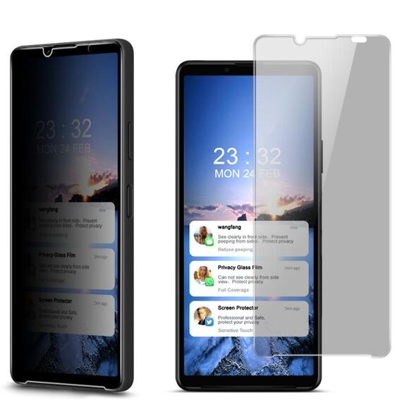 imak HD Pellicola protettiva in vetro temperato anti-spia per Sony Xperia 10 IV / 10 III