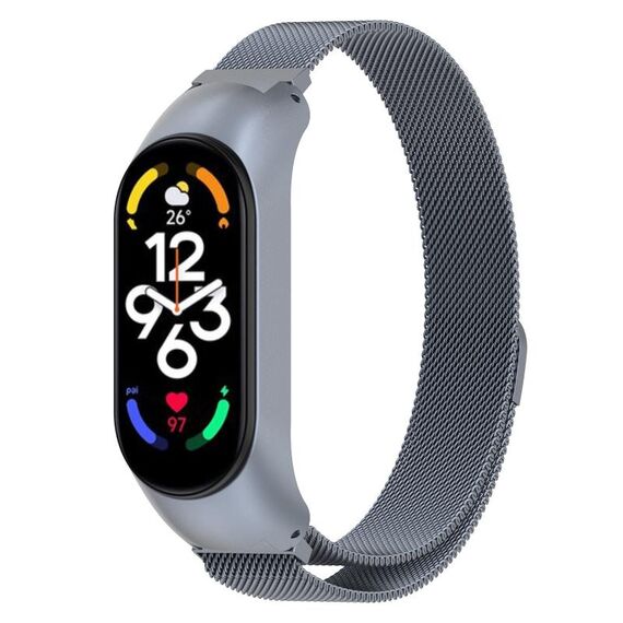 Per Xiaomi Mi Band 7 / 7NFC Cinturino in metallo in acciaio inossidabile Milano (grigio spazio)