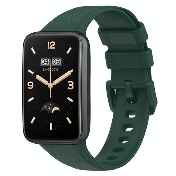 Per cinturino in pelle Xiaomi Mi Band 7 Pro Litchi Texture (verde)